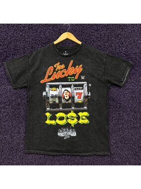 WWE Wrestlemania Too Lucky Lose Dominik Casino Mineral Wash T-Shirt Size Medium